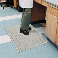 Mat 580 anti-fatigue, autoclavable, ramped safetyedges, with embossed cleaning instructions