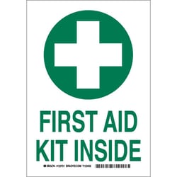 Brady™ First Aid, Eyewash & Medical Sign - Self-Sticking Polyester