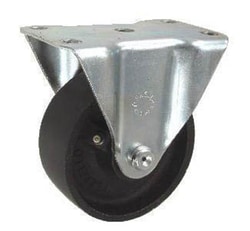 Manutan Cast iron fixed castor, wheel diameter 75mm, plain bearing 75 mm | Buy Online | Manutan | Fisher Scientific