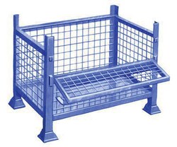 Manutan Half-drop mesh sided metal pallet, 1220mm x 915mm, 500kg capacity | Buy Online | Manutan | Fisher Scientific