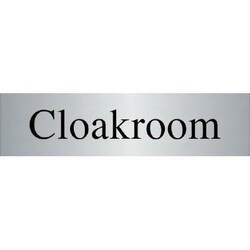 Manutan Stainless steel prestige cloakroom sign. 200 x, Quantity: Pack
