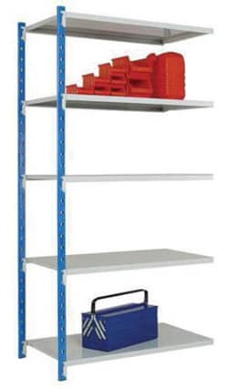 Manutan Blue medium duty steel shelving extension bay, 2000mm x 1000mm x 300mm | Buy Online | Manutan | Fisher Scientific
