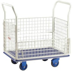 Manutan Mesh sided trolley 300kg, Quantity: Each