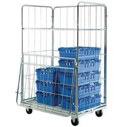 Manutan Jumbo roll container + 3 sides + half hinged side., Quantity: Each