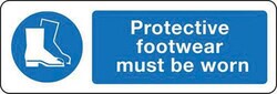 Manutan Protective footwear must be worn sign. 400 x, Quantity: Pack of