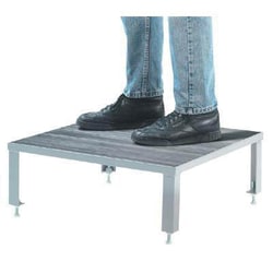 Manutan Ribbed rubber adjustable height steel platform, 610mm x 1210mm | Buy Online | Manutan | Fisher Scientific