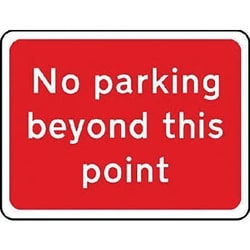 Manutan No parking beyond this point.600x450mm. Reflective, Quantity: Each