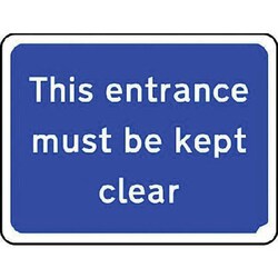 Manutan Entrance must be kept clear.400x300mm. Reflective., Quantity: Pack