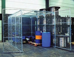 Manutan Galvanised cylinder cage hxwxd 2230x2200x2400mm, Quantity: Each