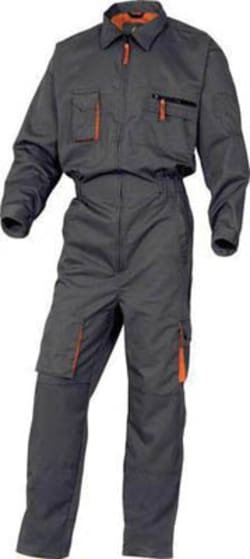 Manutan General use work coveralls, Mach 2, grey, large | Buy Online | Manutan | Fisher Scientific
