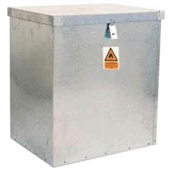 Manutan Galvanised bin. Non-leak-proof hxwxd 765x685x508mm, Quantity: Pack
