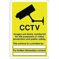 Manutan Wall mounting cctv images sign. 200 x 300mm., Quantity: Each