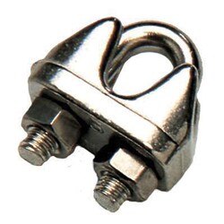 Manutan 10mm s.s. Wire rope grip, Quantity: Each
