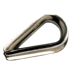 Manutan S.s. Thimble for 3mm dia wire rope, Quantity: Pack of 1