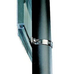 Manutan Stainless steel clip sign fitting., Quantity: Pack of 1