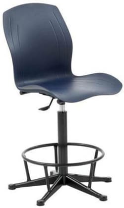 Manutan&nbsp;Swivel chair, polypropylene, blue, 550/800mm height