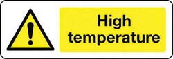 Manutan High temperature hazard sign. 100 x 75mm. Sa vinyl, Quantity: Each