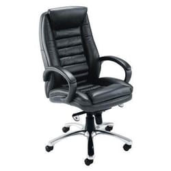 Manutan Montana leather chair. Black, Quantity: Pack of 1