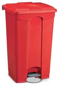 Manutan Step-on bin, red, 70 litre capacity, Ekwo | Buy Online | Manutan | Fisher Scientific