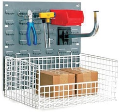 Manutan Louvered panel -hxw 500x1000mm blue, Quantity: Pack of 1