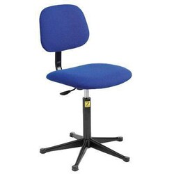 Manutan C/coal tweed anti-static chair c/w footring+glides, Quantity: Each