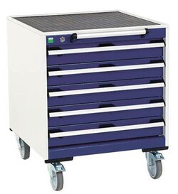 Manutan Hd mobile drawer cabinet 650x650x880mm 5 drawer, Quantity: Pack