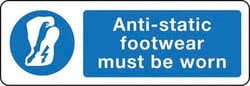 Manutan Anti-static footwear must sign. 400 x 600mm., Quantity: Pack of