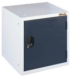 Key Industrial Equipment Cube locker, grey/dark grey, Ekwo, 450mm x 450mm