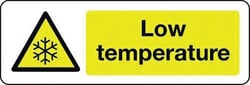 Manutan Low temperature sign, self adhesive vinyl, 600mm x 400mm | Buy Online | Manutan | Fisher Scientific