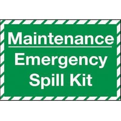 Manutan Maintenance spill kit labels, self adhesive vinyl, 200mm x 300mm | Buy Online | Manutan | Fisher Scientific