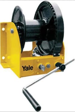 Manutan Worm geared winch load 1000kg single speed, Quantity: Pack of 1