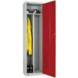 Manutan Clean/dirty locker. Lt grey/red. Hxwxd: 1800x450x4, Quantity: Pack