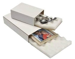 Manutan X100 White slider shell packs.Lxwxh 180x120x50mm., Quantity: Pack