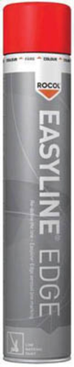 Manutan Red easyline line marking paint - 750ml aerosol, Quantity: Pack