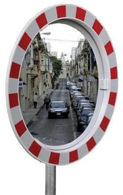 Manutan Polycarbonate traffic mirror.800mm diameter, Quantity: Pack of