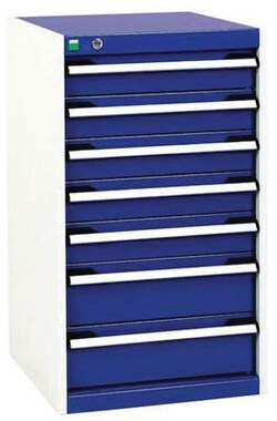 Manutan Hd drawer cabinet 525x525x900mm 7 drawer, Quantity: Pack of 1