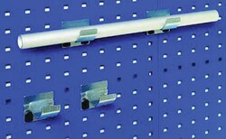 Manutan Pipe brackets. Wxl 35x100mm - per 2, Quantity: Pack of 1