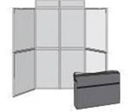 Manutan&nbsp;Busyfold light duty folding display system, red, eight panel