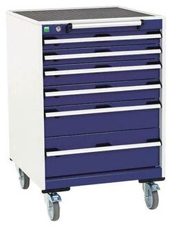 Manutan Hd mobile drawer cabinet 650x650x980mm 6 drawer, Quantity: Pack