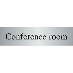 Manutan Stainless steel prestige conference room sign., Quantity: Pack