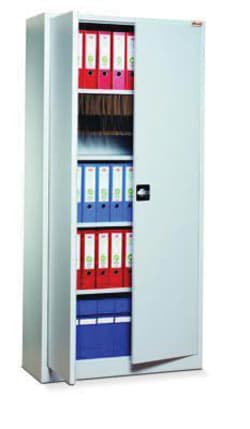 Manutan Ekwo black cupboard. Hxwxd 1950x1200x420. 4 shelves, Quantity: