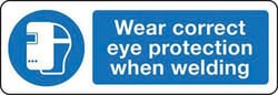 Manutan Wear correct eye protction when...sign. 300 x, Quantity: Pack of
