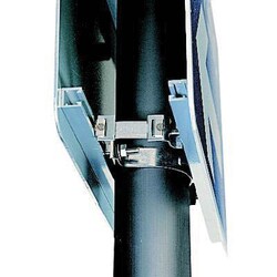 Manutan Stainless stell back-to-back clip for sign posts, Quantity: Each