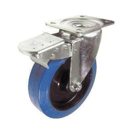 Manutan K46 nylon swivel and braked castor 200mm diameter, roller bearing | Buy Online | Manutan | Fisher Scientific