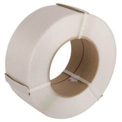 Manutan 2 coils machine strapping 12mm x 3000m. White, Quantity: Pack of