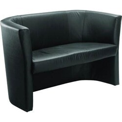 Manutan Tub leather-look sofa, Quantity: Pack of 1