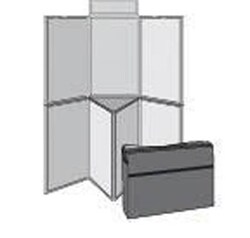 Manutan&nbsp;Busyfold light duty folding display system, green, seven panel