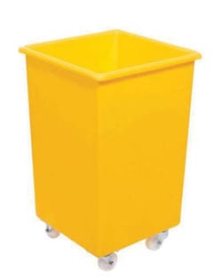 Manutan Premium mobile truck, yellow, 118 litre capacity | Buy Online | Manutan | Fisher Scientific