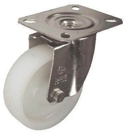 Manutan Nylon plain bearing, swivel castor, diameter 100mm | Buy Online | Manutan | Fisher Scientific