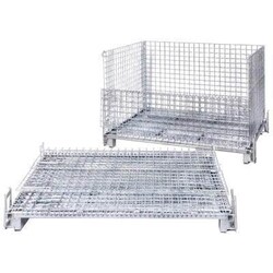 Manutan H.d folding wire pallet cage. O/a hxlxw 1000x800x8, Quantity: Each